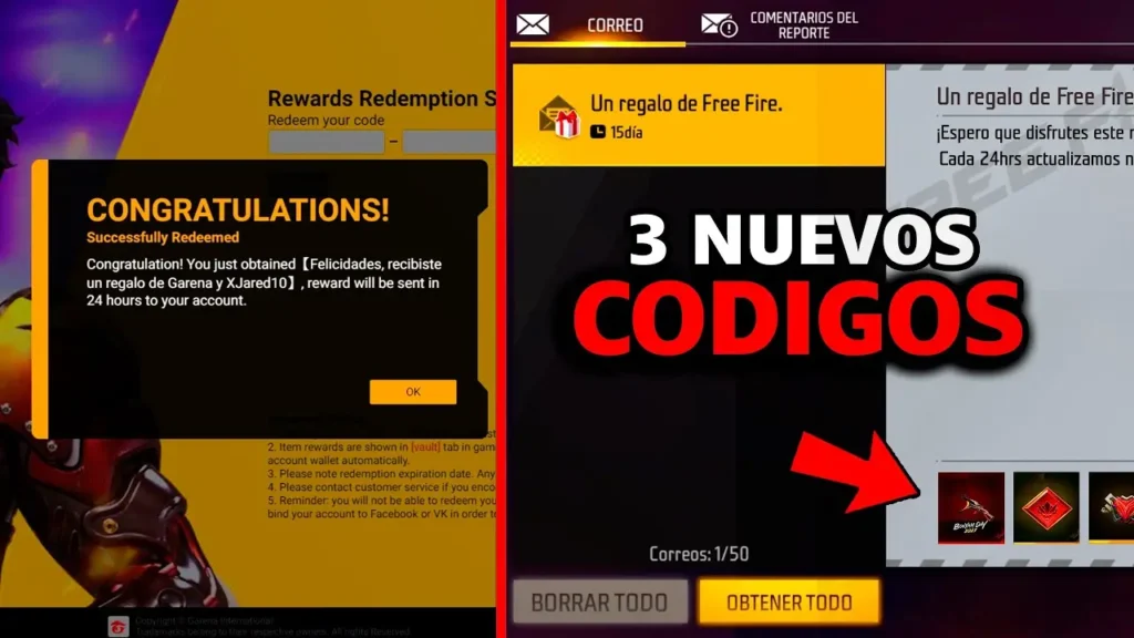 listas de codigos de free fire